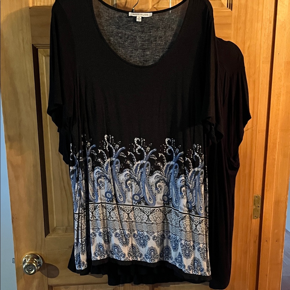 Black and Blue Women's Top